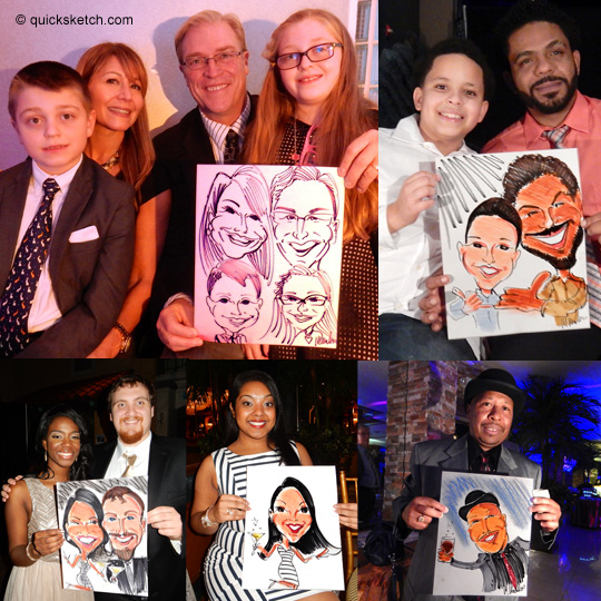 Assortment of 2015 party caricatures
