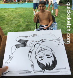 caricature of a kid breakdancing