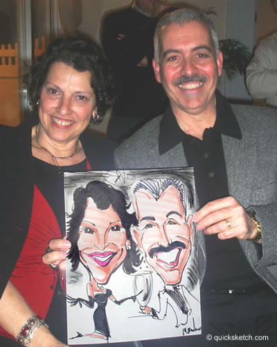 long island ny caricature artist directory nyc nassau suffolk queens brooklyn staten island bronx party performers New York directory of caricatures humorous couples caricature Characatures by Marty