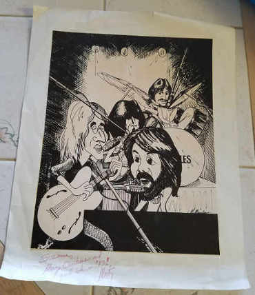 Beatles caricature from Let It Be Album