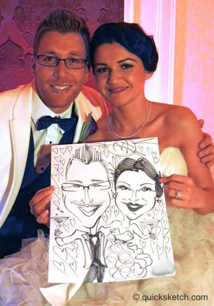 long island ny caricature artist directory nyc nassau suffolk queens brooklyn staten island bronx party performers New York directory of caricatures humorous couples caricature Characatures by Marty