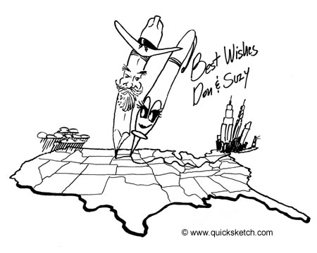 quicksketch cartoons cartoon drawn for a cartoonist friend of mine who was moving across the counrty.