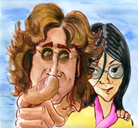 quicksketch Caricature cartoons john lennon may pang ufo sighting story characatures by marty
