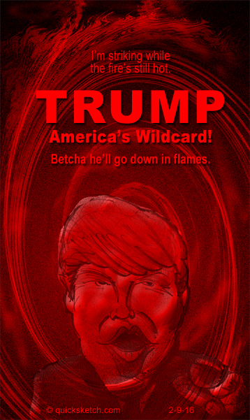 quicksketch Caricature artist political cartoon Donald Trump caricature