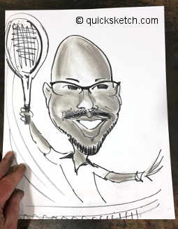tennis caricature