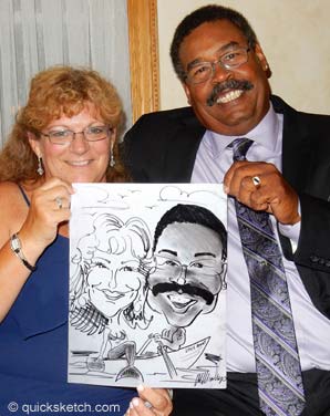 caricature artist for weddings unique wedding entertainment alternative wedding reception entertainment ideas for wedding guests unusual Brooklyn Weddings