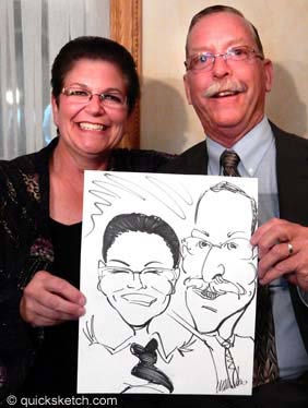 caricature artist for weddings unique wedding entertainment entertaining wedding giveaways for guests alternative wedding reception entertainment ideas for wedding guests unusual wedding entertainment ideas USA metro ny area wedding caricatures sketch artist entertainment bride & groom caricatures walk around wedding caricatures