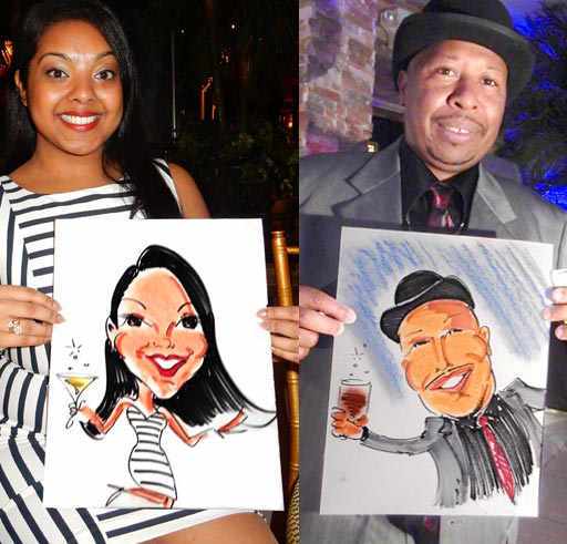 caricatures fast fun holiday office party ideas staff party entertainment fun christmas party sketch artist corporate x-mas party office christmas party entertainment ideas company holiday party ideas Characatures by Marty