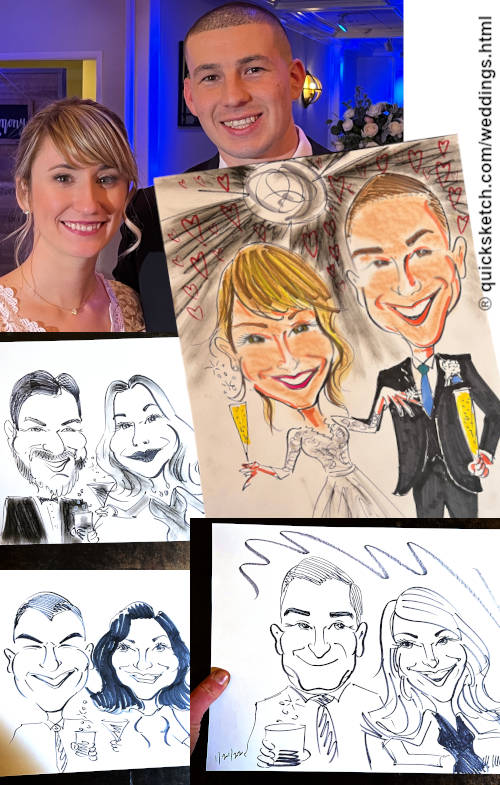 wedding caricatures by marty macaluso