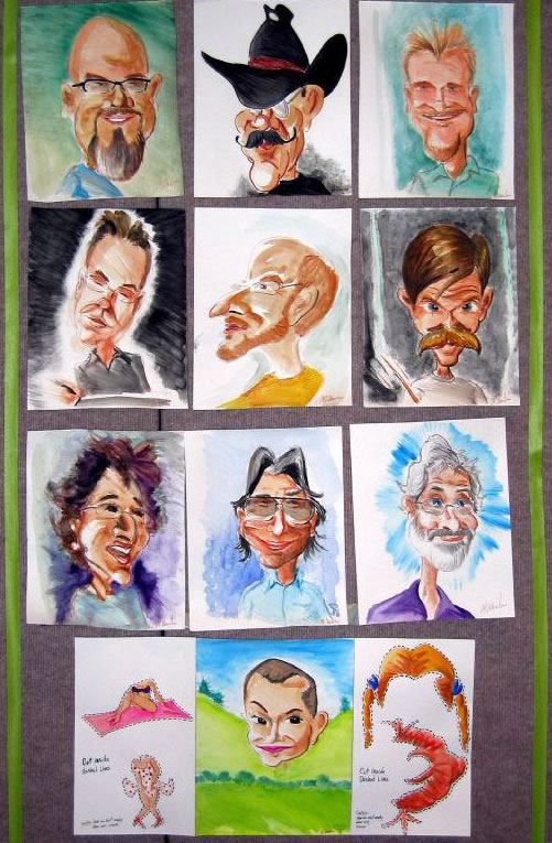 watercolor Caricature artist