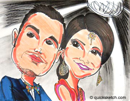 Caricature artist for weddings from photos