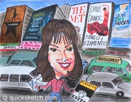 NYC Broadway Travel agent Caricature