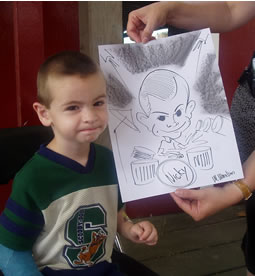 Caricature artist for kids party