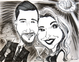 Caricature artist for weddings from photos