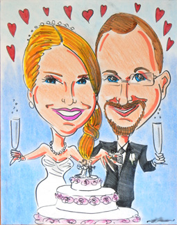 Caricature artist for weddings from photos