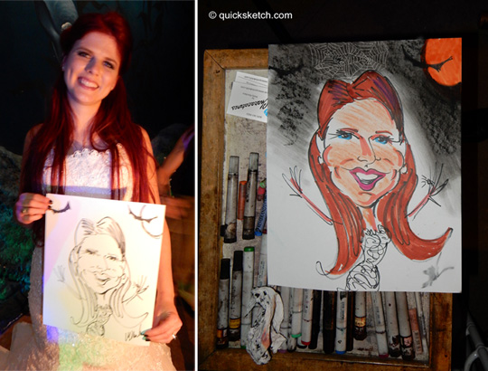 Caricature artist for weddings halloween party