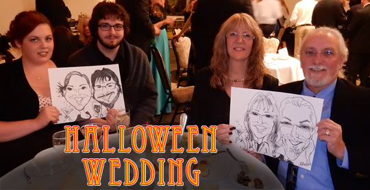 Halloween Wedding Caricatures