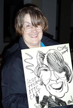 Caricature artist for cold spring harbor lab