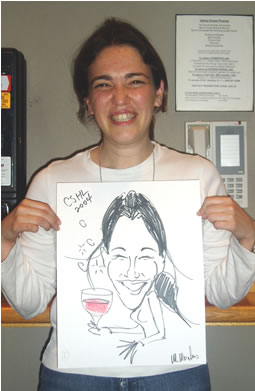 Caricature artist for cold spring harbor lab