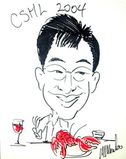 Caricature artist for cold spring harbor lab