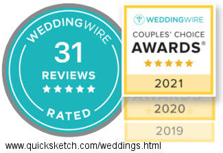 31 WeddingWire caricature reviews 2021 WeddingWire Couples Choice Award hand drawn wedding caricatures NY wedding caricature artist blog