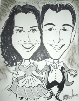 Caricature artist for Christmas party