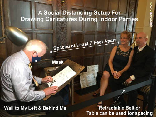 social distancing caricatures long island