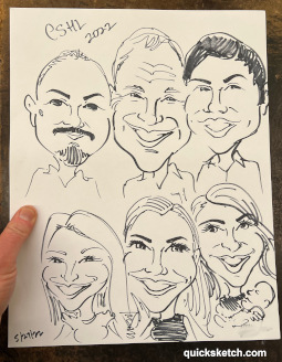 corporate group caricatures