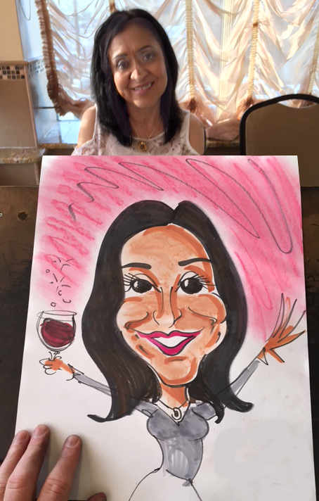 caricaturist for bridal shower entertainment caricature artist